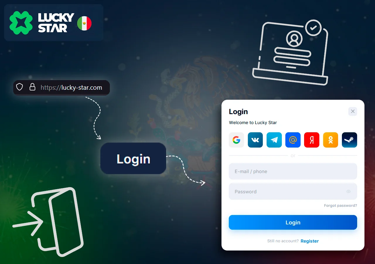 Instrucciones para acceder a su cuenta del casino en línea Lucky Star