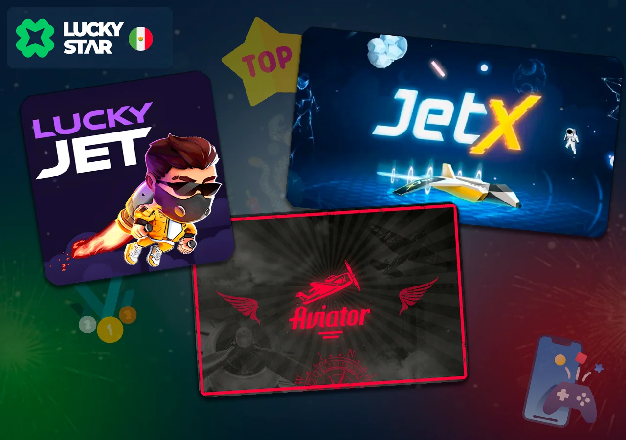 Otros juegos populares del sitio son LuckyJet, JetX y Aviator,